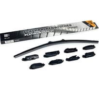 Щетка стеклоочистителя бескаркасная VETTLER 530 мм PLATINUM+ (8 адаптеров) PLATINUM530