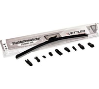 Щетка стеклоочистителя бескаркасная VETTLER 500 мм PLATINUM+ (8 адаптеров) PLATINUM500