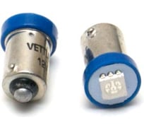 Лампа светодиодная VETTLER 12 V BA9S-1 SMD голубая, повторитель/подсветка фары, комплект 2 шт. BA9S1250501Blue