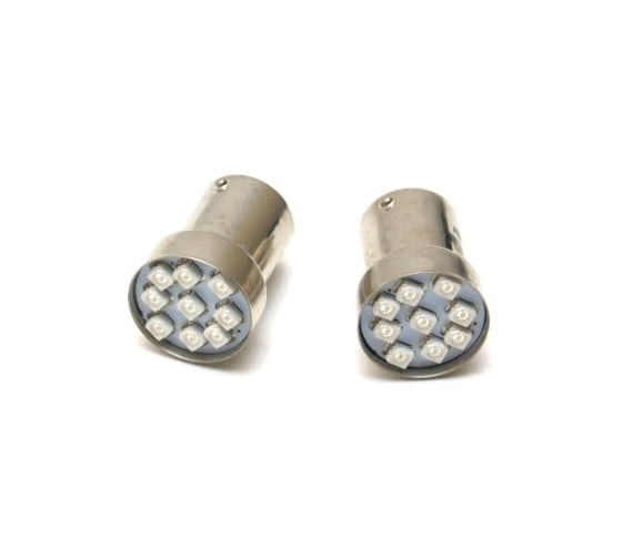 Лампа светодиодная VETTLER 12 V S25-9 SMD желтая, стоп-сигнал, повторитель 1 контакт, комплект 2 шт. S251235289Yellow