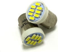 Лампа светодиодная VETTLER 12 V BA9S-8 3014 SMD белая, повторитель/подсветка фары led driver, комплект 2 шт. BA9S1230148White