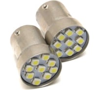 Лампа светодиодная VETTLER 12 V S25-9 SMD белая, стоп-сигнал, повторитель 1 контакт, комплект 2 шт. S251235289White