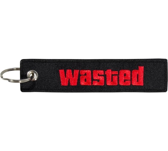 Брелок МАШИНОКОМ Wasted, ткань, вышивка BMV 079