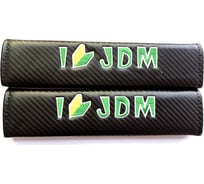 Накладка на ремень безопасности МАШИНОКОМ JDM, ткань, вышивка, 2 шт. NRB050