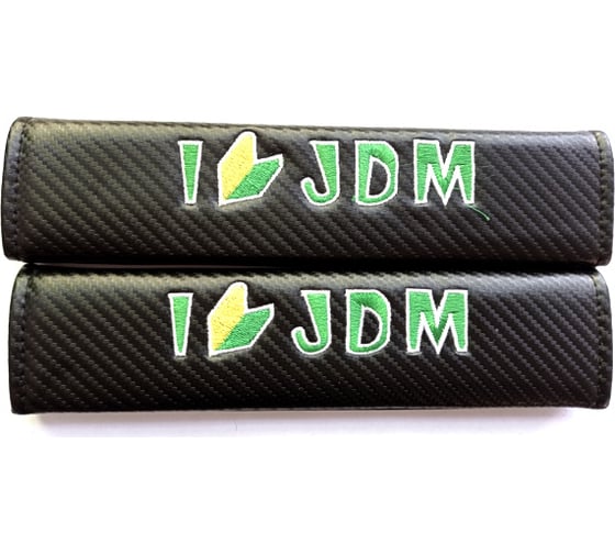 Накладка на ремень безопасности МАШИНОКОМ JDM, ткань, вышивка, 2 шт. NRB050 1
