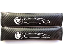 Накладка на ремень безопасности МАШИНОКОМ Питбуль, ткань, вышивка, 2 шт. NRB046