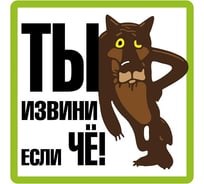 Наклейка МАШИНОКОМ ТЫ ИЗВИНИ, виниловая VRC 010-4