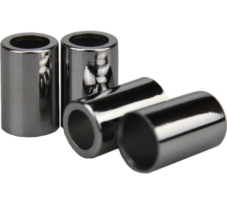 Набор декоративных хромированных металлических накладок для ниппеля колеса MasterProf 4 шт АС.010008