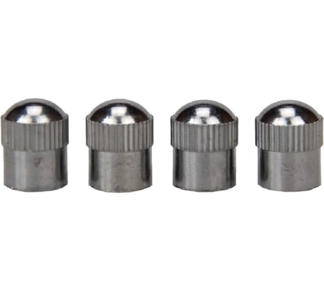 Набор хромированных металлических колпачков для ниппеля колеса MasterProf 4 шт. АС.010014