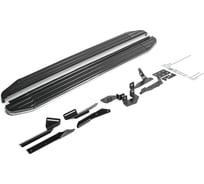 Пороги на автомобиль Rival Premium для Geely Emgrand X7 I рестайлинг 2018-н.в., 173 см, 2 шт., алюминий A173ALP.1904.1