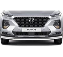 Защита переднего бампера Rival d57 для Hyundai Santa Fe IV 2018-2021, нерж. сталь, R.2312.001