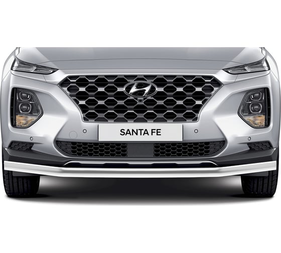 Защита переднего бампера Rival d57 для Hyundai Santa Fe IV 2018-2021, нерж. сталь, R.2312.001 1