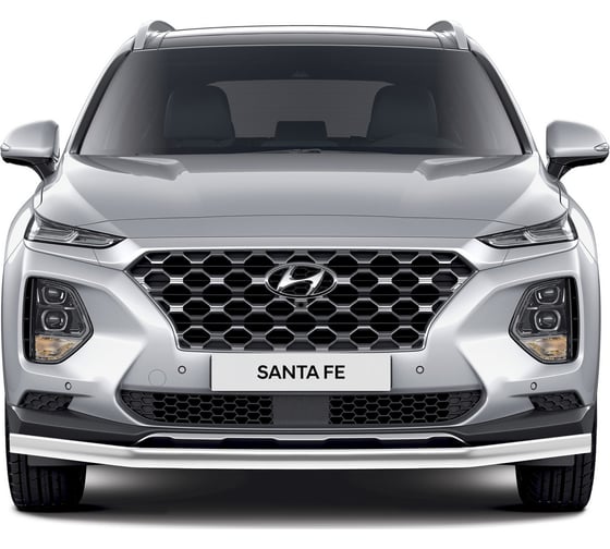 Защита переднего бампера Rival d57 для Hyundai Santa Fe IV 2018-2021, нерж. сталь, R.2312.001