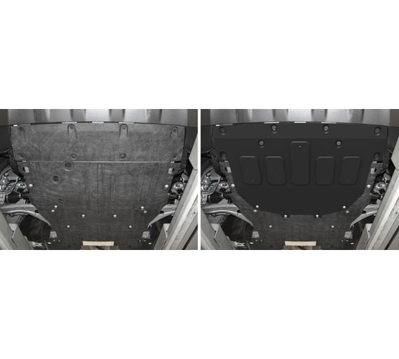 Защита картера и КПП Rival черная для Land Rover Discovery Sport I рестайлинг V - 2.0 3.3132.1