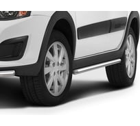 Защита порогов Rival d42 для Lada Kalina Cross 2014-2018, нерж. сталь, 2 шт., R.6006.002