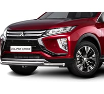 Защита переднего бампера Rival d57+d42 для Mitsubishi Eclipse Cross 2017-н.в., нерж. R.4014.001
