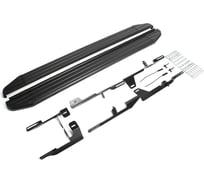 Пороги на автомобиль Rival Premium-Black для Geely MK Cross 2011-2016 г.в., 173 см, 2 шт., алюминий A173ALB.1901.1