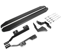 Пороги на автомобиль Rival Premium-Black для Land Rover Freelander II 2006-2014 г.в., 173 см, 2 шт., алюминий A173ALB.3102.1