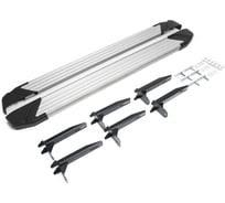 Пороги на автомобиль Rival Silver для Volkswagen Amarok 2010-2016 г.в., 193 см, 2 шт., алюминий F193AL.5803.1