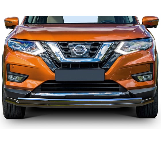 Защита переднего бампера Rival d57+d42 для Nissan X-Trail T32 рестайлинг 2018-н.в., R.4125.001