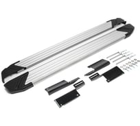 Пороги на автомобиль Rival Silver для ВАЗ 2131 (4x4) 5-дв. (вкл. Urban) 1993-2019-2019-н.в., 180 см, 2 шт., алюминий F180AL.6004.1