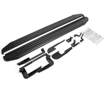 Пороги на автомобиль Rival Premium-Black для Hyundai ix35 2010-2015 г.в./Kia Sportage III 2010-2016 г.в., 173 см, 2 шт., алюминий A173ALB.2303.2