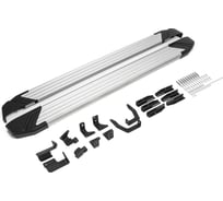 Пороги на автомобиль Rival Silver для Hyundai Palisade 2020-н.в., 193 см, 2 шт., алюминий F193AL.2311.1