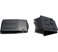 Защита картера, КПП и переднего редуктора Rival для Chevrolet Niva 2002-2020/Lada Niva 2123 2020-н.в., сталь 3 мм, с крепежом, K222.1022.1