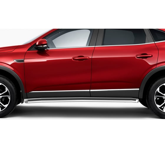Защита порогов Rival d57 для Renault Arkana 2019-н.в., нерж. сталь, 2 шт., R.4705.004