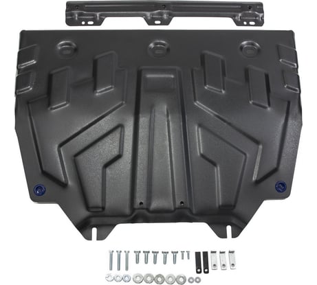 Защита картера и КПП Rival (увеличенная) для Mazda 3 BM/6 GJ/CX-5 I, II /CX-9 II, сталь 1.8 мм, с крепежом, 111.3817.1