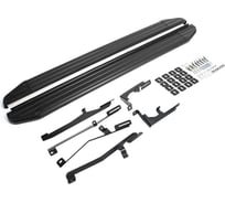 Пороги на автомобиль Rival Premium-Black для Hyundai Grand Santa Fe 2013-2018 г.в., 180 см, 2 шт., алюминий A180ALB.2306.2