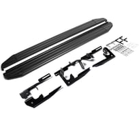 Пороги на автомобиль Rival Premium-Black для Toyota Highlander U40 2007-2013 г.в., 180 см, 2 шт., алюминий A180ALB.5704.1