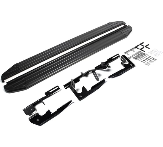 Пороги на автомобиль Rival Premium-Black для Toyota Highlander U40 2007-2013 г.в., 180 см, 2 шт., алюминий A180ALB.5704.1