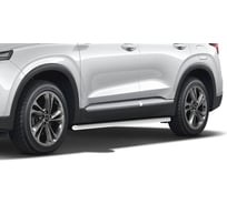 Защита порогов Rival d57 для Hyundai Santa Fe IV 2018-2021, нерж. сталь, 2 шт., R.2312.003