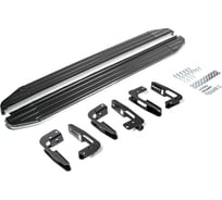 Пороги на автомобиль Rival Premium для Mitsubishi Pajero IV 2006-2014-2014-н.в., 173 см, 2 шт., алюминий A173ALP.4002.1