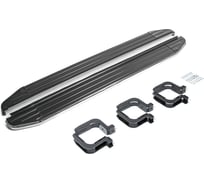 Пороги на автомобиль Rival Premium для Mitsubishi L200 IV 2006-2019 2018-н.в., 193 см, 2 шт., алюминий A193ALP.4003.1