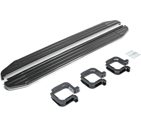 Пороги на автомобиль Rival Premium для Mitsubishi L200 IV 2006-2019 2018-н.в., 193 см, 2 шт., алюминий A193ALP.4003.1 1