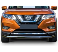 Защита переднего бампера Rival d57 для Nissan X-Trail T32 рестайлинг 2018-н.в., нерж. сталь R.4125.002