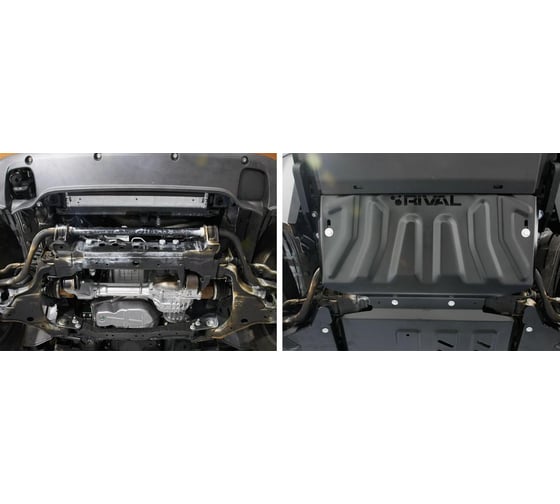 Защита радиатора Rival для Mercedes-Benz X-klasse 4WD /Nissan Navara D40/Pathfinder R51 2111.4164.2.3