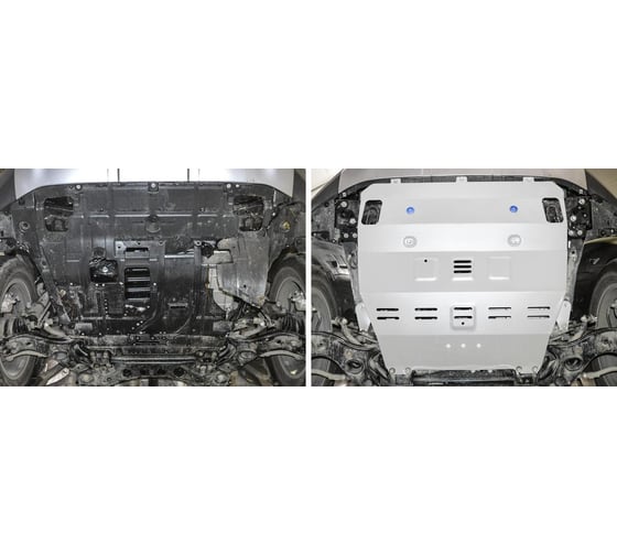 Защита картера и КПП Rival увеличенная для Geely Atlas V - 1.8Т; 2.0; 2.4 2018-н.в., 333.1921.1