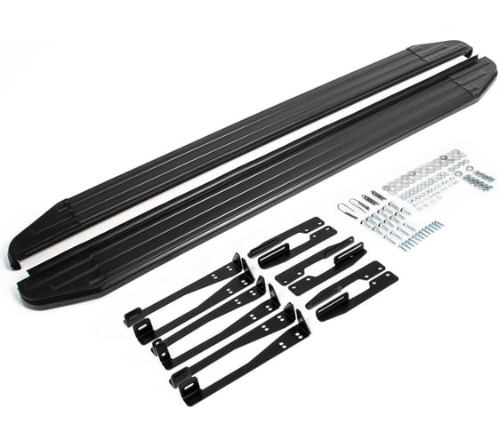 Пороги на автомобиль Rival Premium-Black для Subaru Forester IV 2012-2018 г.в., 173 см, 2 шт., алюминий A173ALB.5401.1 1