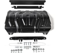 Защита радиатора Rival для Fiat Fullback 2016-н.в./Mitsubishi L200 V 2015-2019 2018-н.в./Pajero Sport III 2016-н.в., сталь 3 мм, с крепежом, 2111.4046.2.3