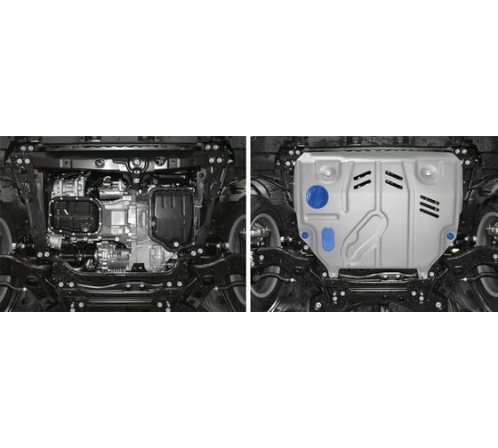 Защита картера и КПП Rival для Lexus NX 300h V - 2.5 Hybrid 2014-2017, штампованная, 333.3206.1