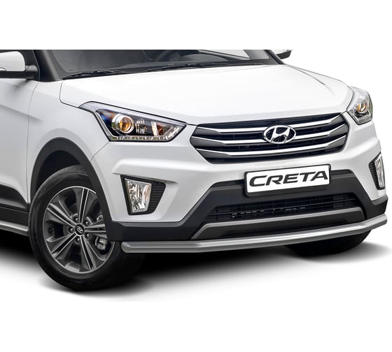 Защита переднего бампера Rival d57 для Hyundai Creta 2016-2020 2020-н.в., нерж. сталь, R.2310.001