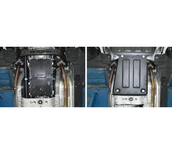 Защита КПП Rival для Genesis G80 4WD (V - 2.0) 2017-н.в./Genesis G90 4WD (V - 3.3) 2016-2019 2018-н.в./Hyundai Genesis II 4WD (V - 3.0; 3.8) 2014-2017, 111.2355.1