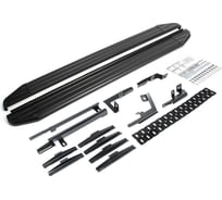 Пороги на автомобиль Rival Premium-Black для Toyota Highlander U50 2013-2020 г.в., 180 см, 2 шт., алюминий A180ALB.5706.1