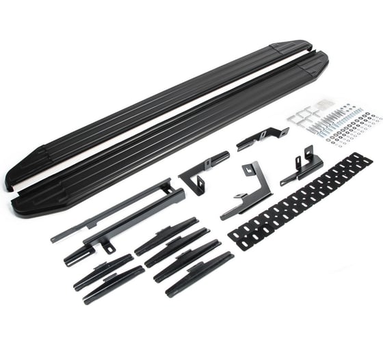 Пороги на автомобиль Rival Premium-Black для Toyota Highlander U50 2013-2020 г.в., 180 см, 2 шт., алюминий A180ALB.5706.1 1