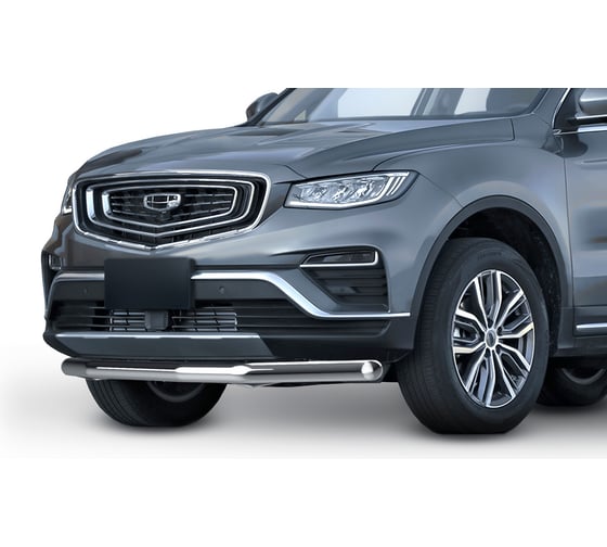 Защита переднего бампера Rival d57 для Geely Atlas Pro 2021-н.в., нерж. сталь, R.1906.001