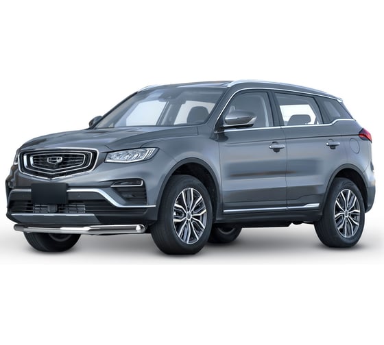 Защита переднего бампера Rival d57 для Geely Atlas Pro 2021-н.в., нерж. сталь, R.1906.001