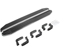 Пороги на автомобиль Rival Premium-Black для Nissan Pathfinder R51 2004-2014 г.в., 173 см, 2 шт., алюминий A173ALB.4105.1